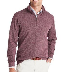 Vineyard Vines 1/2 Zip Herringbone Pullover Sweatshirt in Burgundy Size XL